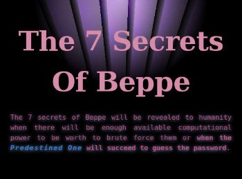 The 7 secrets of Beppe - secret 4 of 7