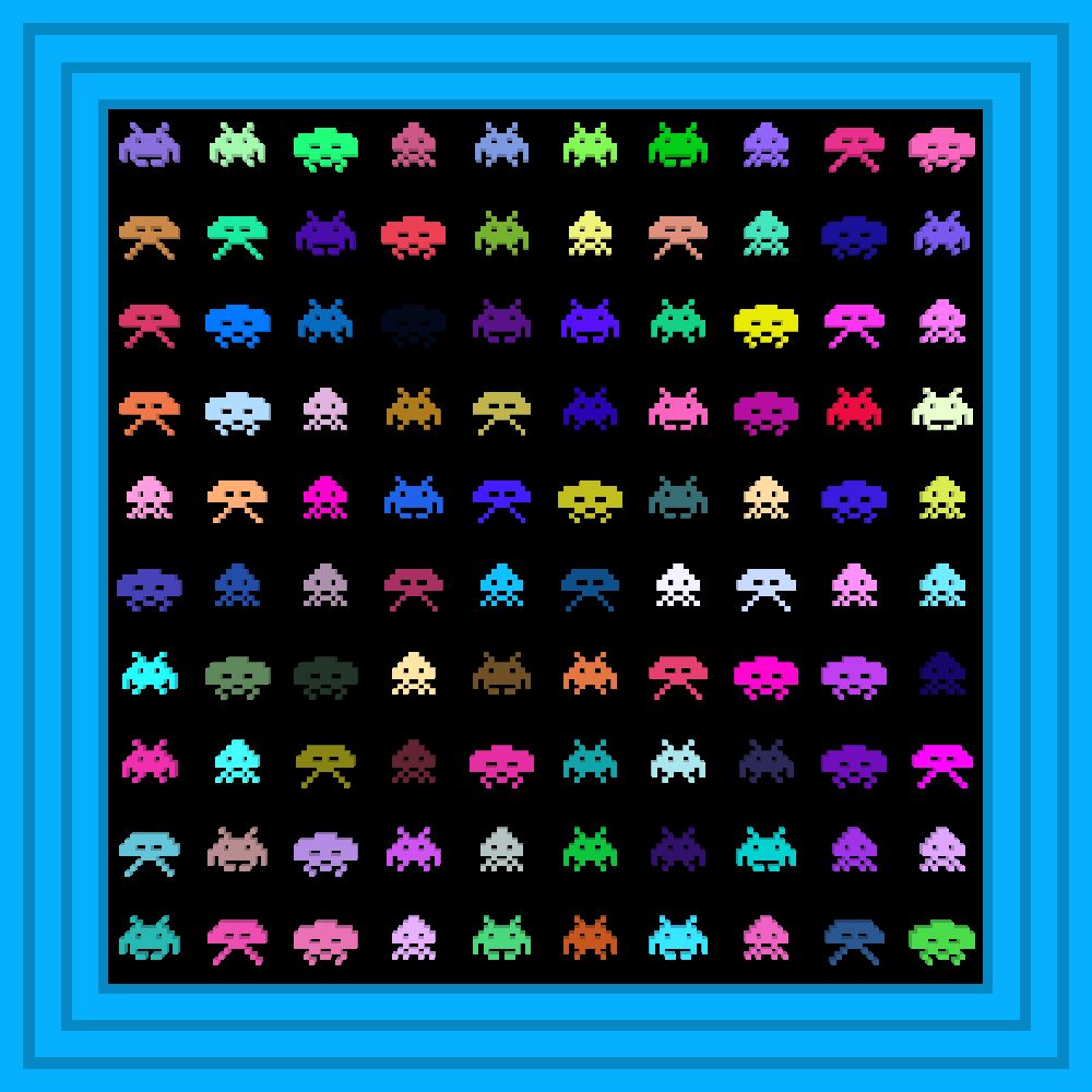 Who doesn't 💚 being invaded? :: Procedural Symbols (👾) #382/1000