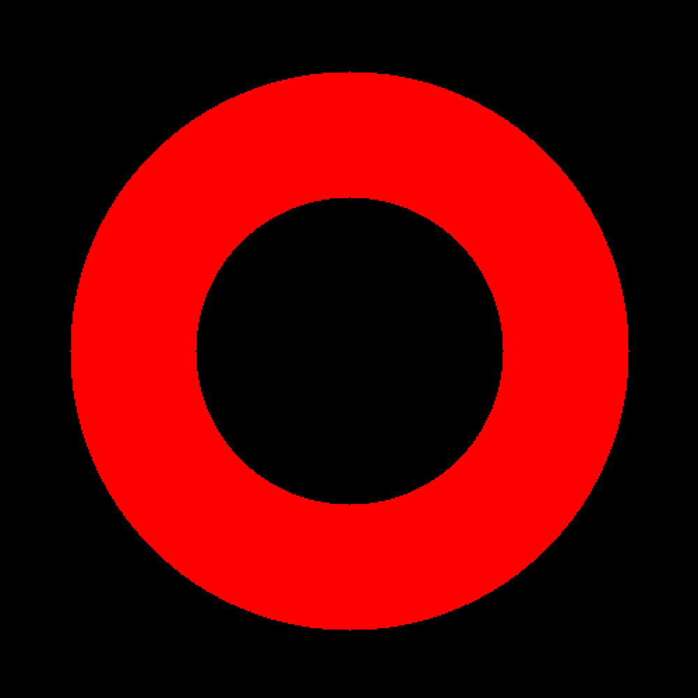 Red Circle, Black Background / Black Circle, Red Background