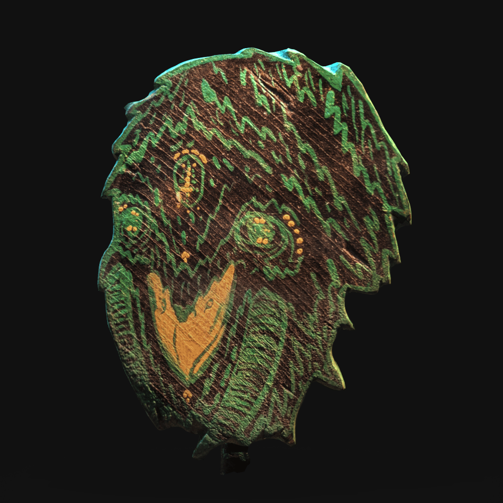 II Green Owl Totem