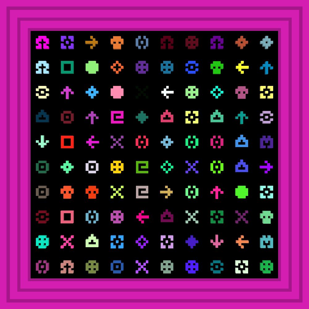 Unicorns have one horn :: Procedural Symbols #66/1000