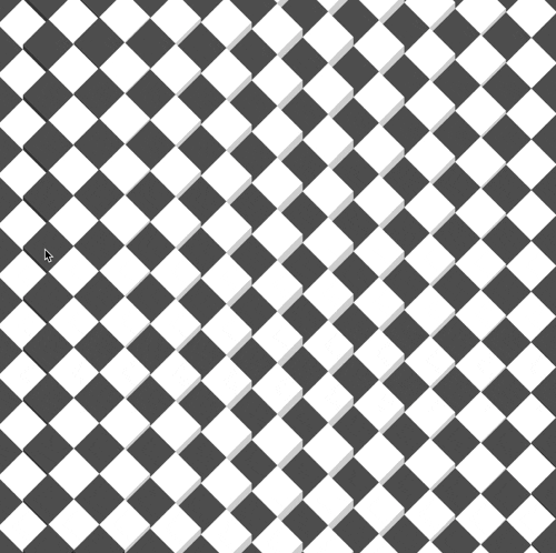 Wavy black & white cubes 12x12 n°1/4