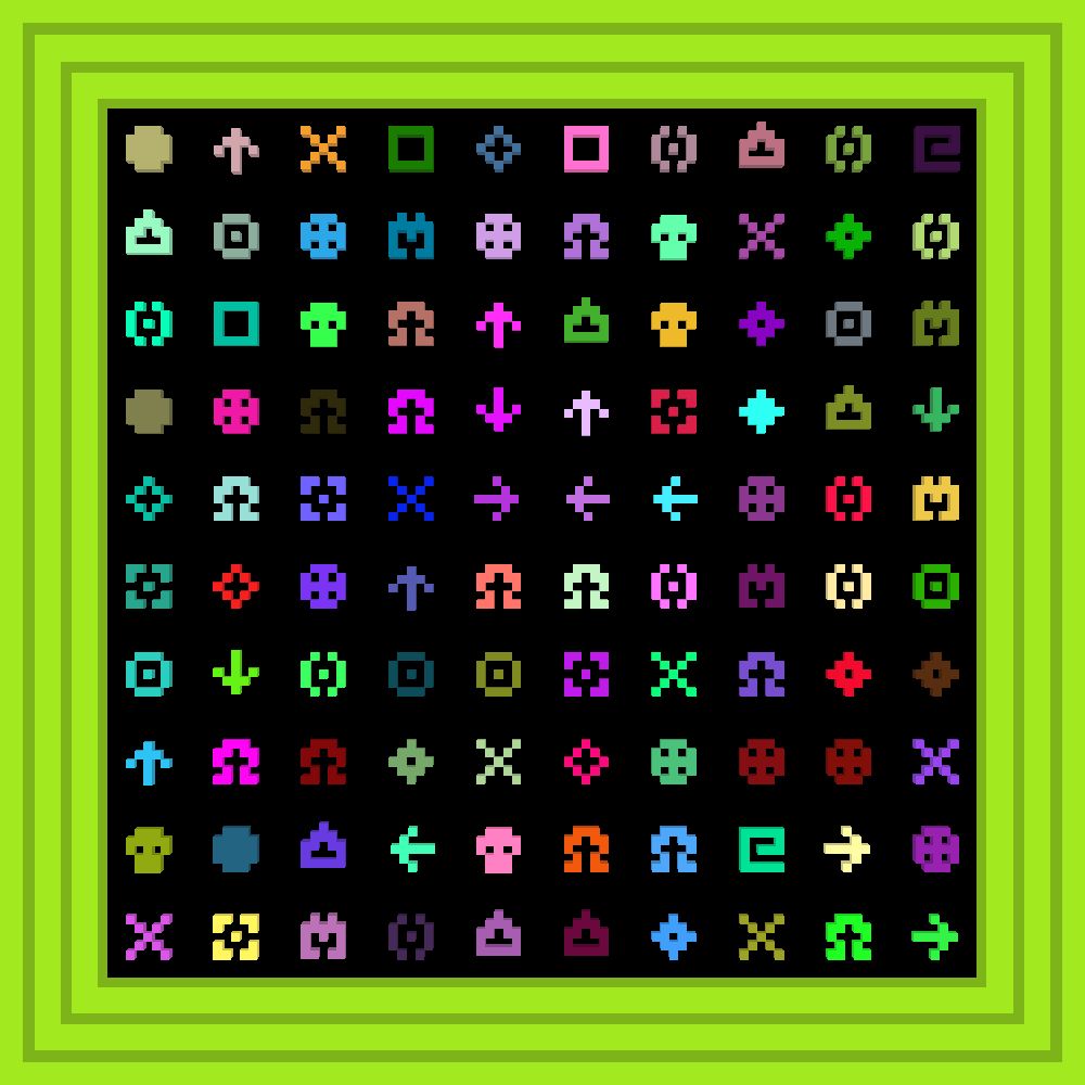 七彩神仙鱼 :: Procedural Symbols #243/1000
