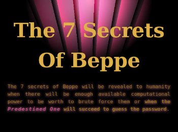 The 7 secrets of Beppe - secret 5 of 7