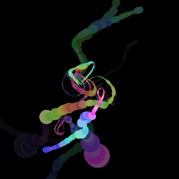 Colorful snaky line