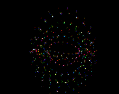 dancing colorful circle