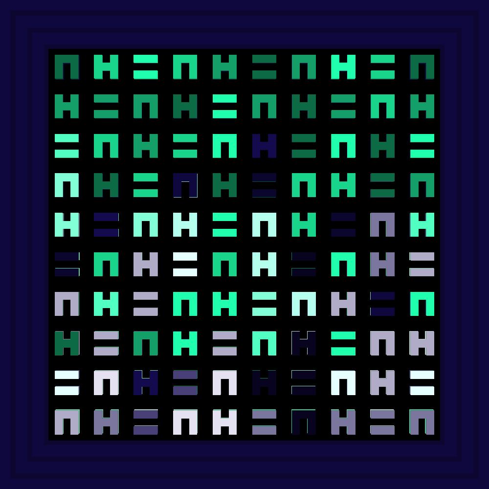 🐖 🐖 🐖 :: Procedural Symbols (H=N) #539/1000