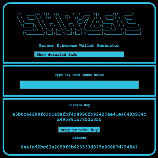 Burner Ethereum Wallet Generator