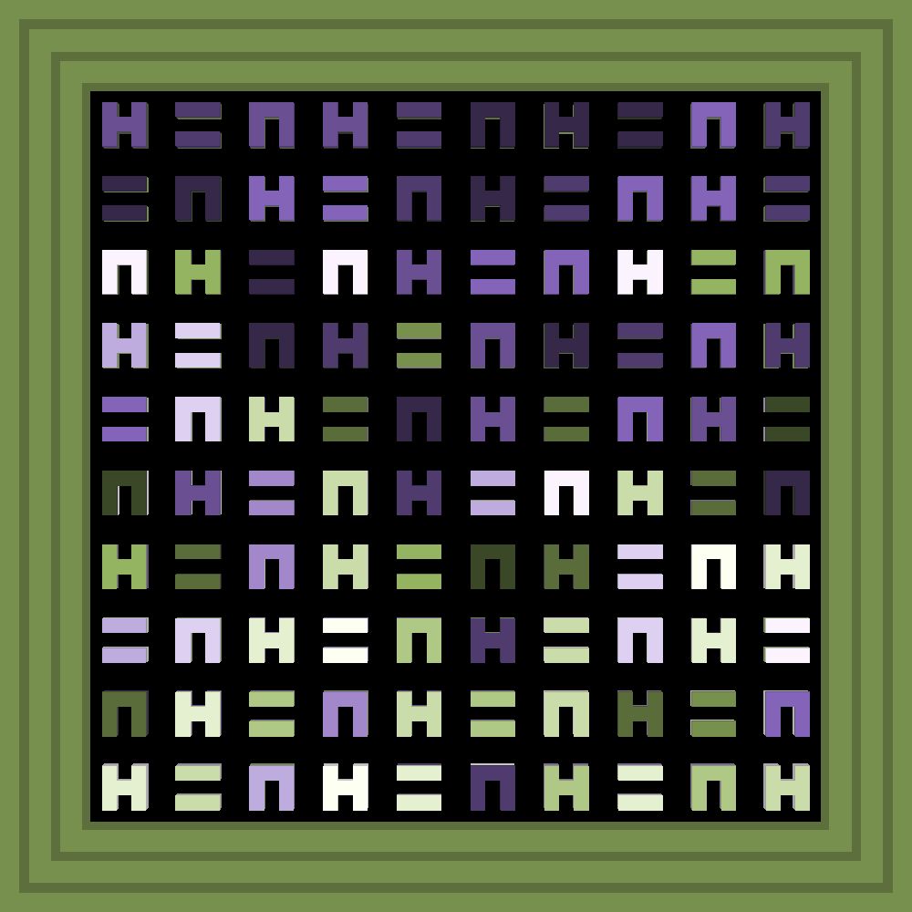 Til Teg Top Ekoms :: Procedural Symbols (H=N) #508/1000