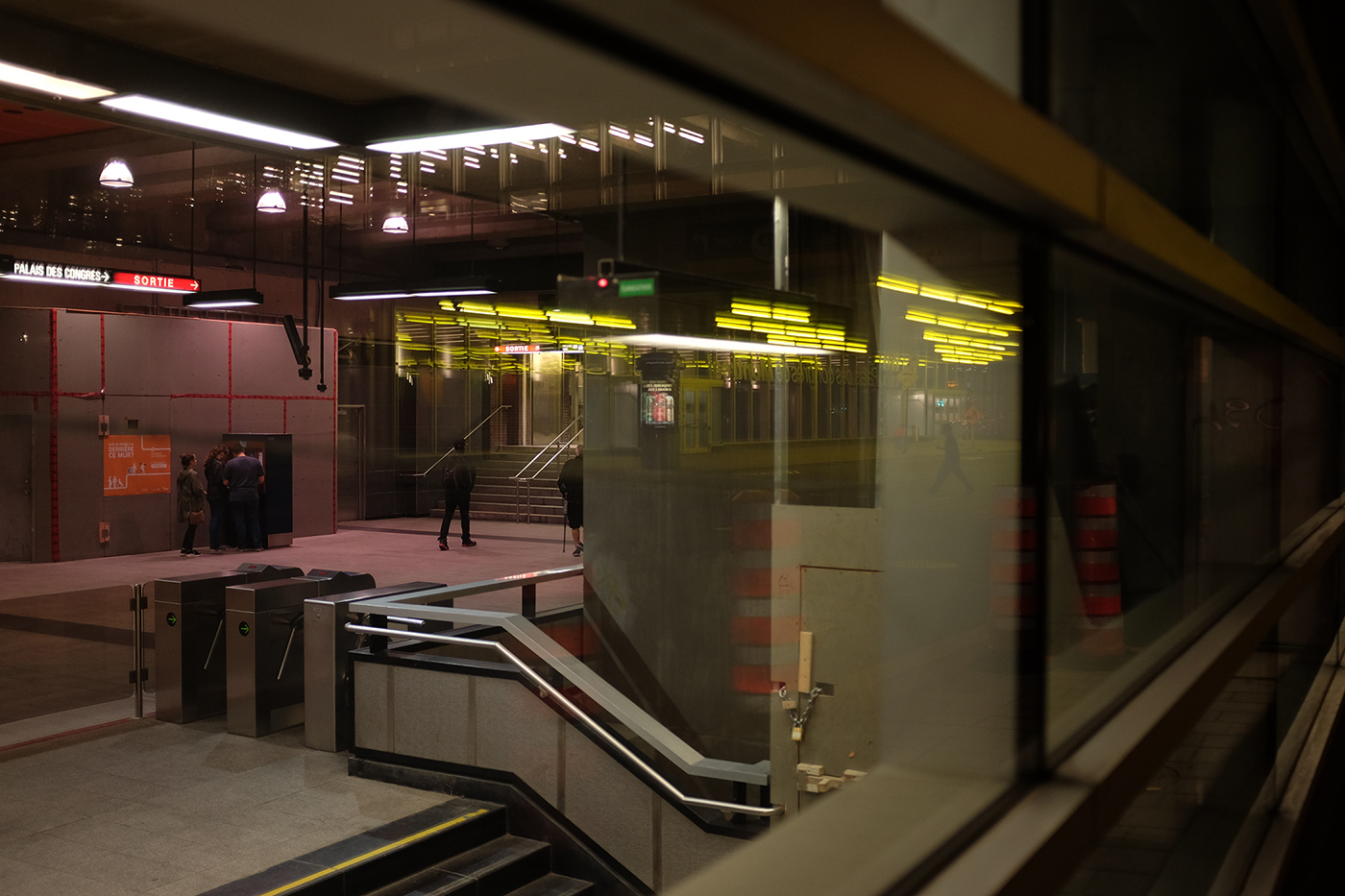 City reflected at night