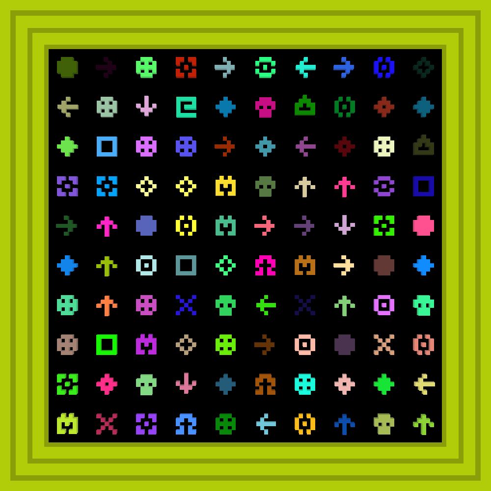 One fish two fish red fish blue fish :: Procedural Symbols #58/1000