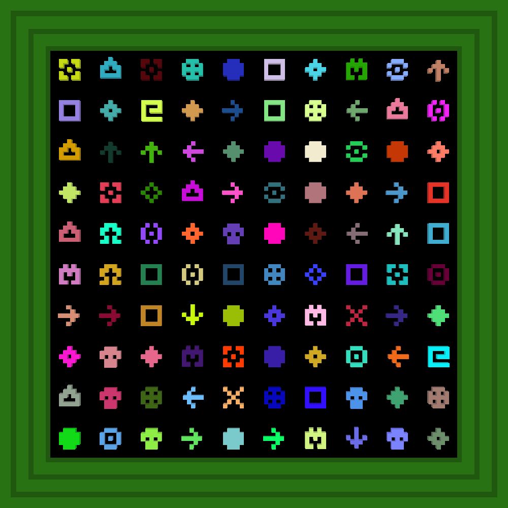 green border :: Procedural Symbols #249/1000