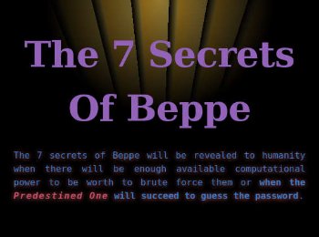 The 7 secrets of Beppe - secret 3 of 7