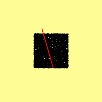 10k Black Dots, One Red Line And A Square