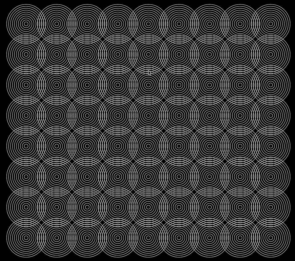 Overlapping circles interferences