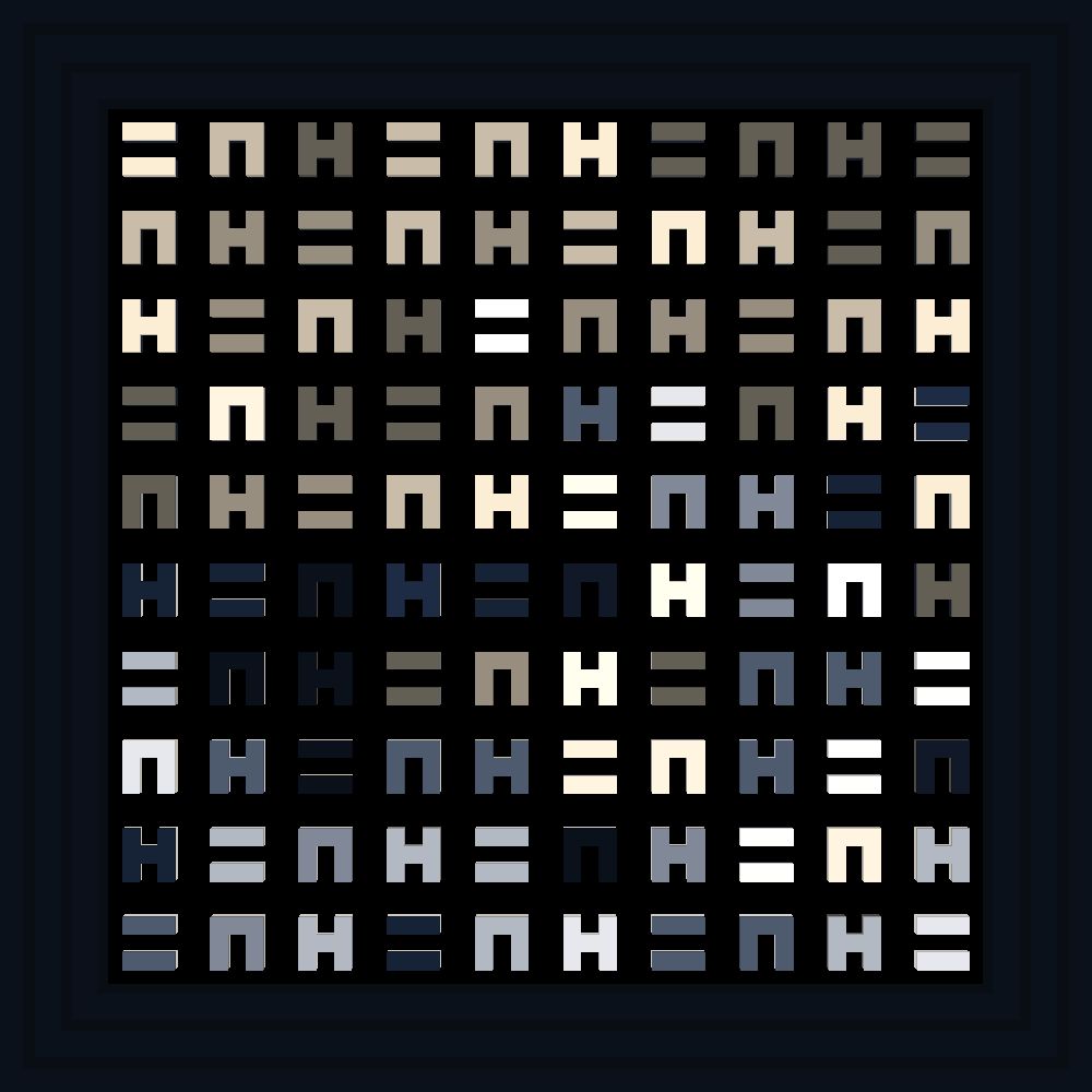 Rigorous Testing to be Expected :: Procedural Symbols (H=N) #493/1000