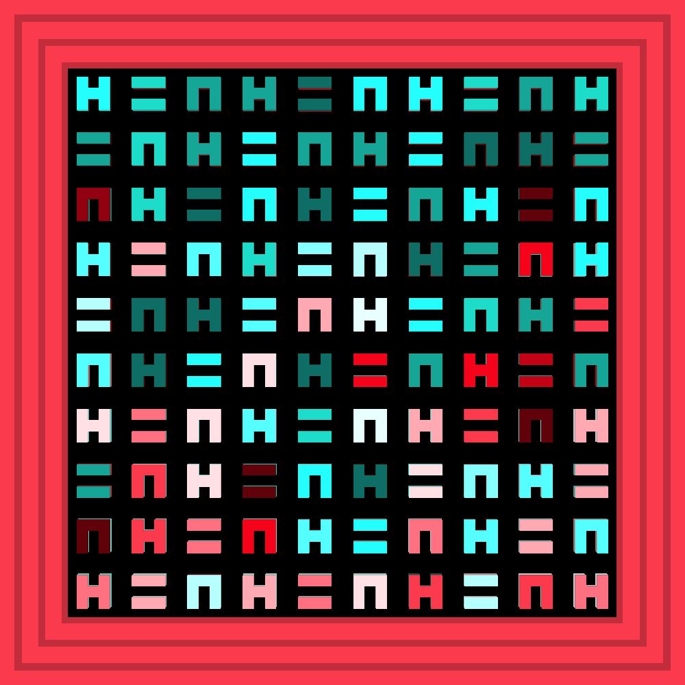 Suck a fuck Donald Duck :: Procedural Symbols (H=N) #537/1000