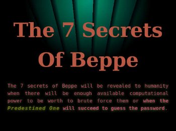 The 7 secrets of Beppe - secret 1 of 7