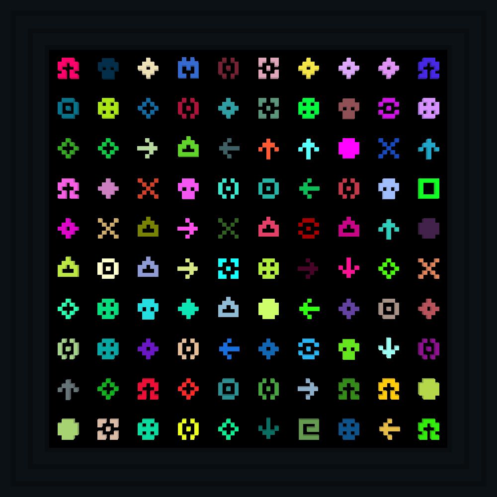 A sky that's black as sin    :: Procedural Symbols #354/1000