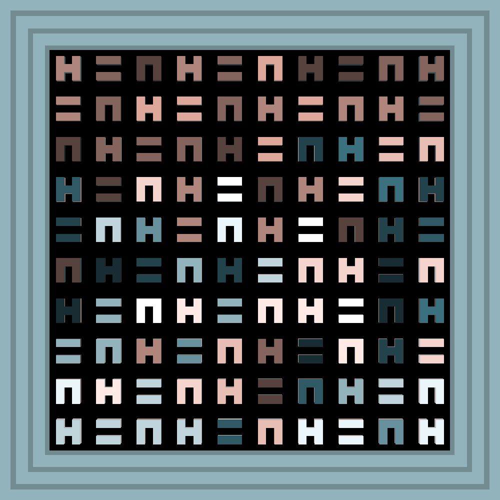 the simulation is out of control :: Procedural Symbols (H=N) #529/1000