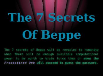 The 7 secrets of Beppe - secret 2 of 7