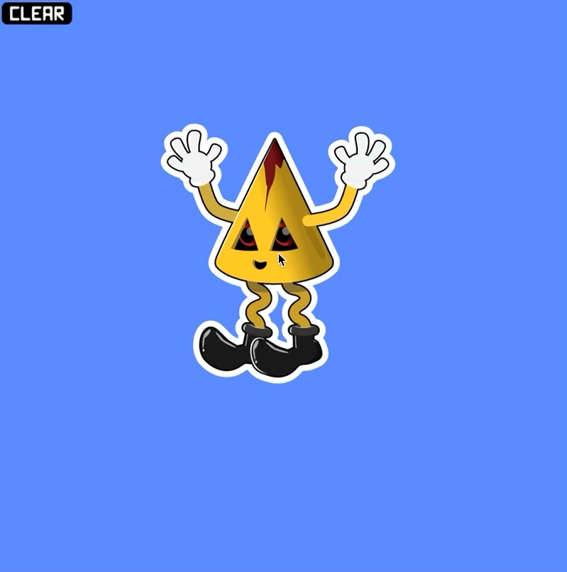 Friendly Shapes Stickers - Friendly Cone
